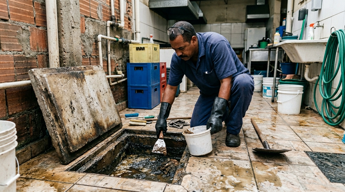 Esvaziamento de Caixa de Gordura em Santo André‑SP